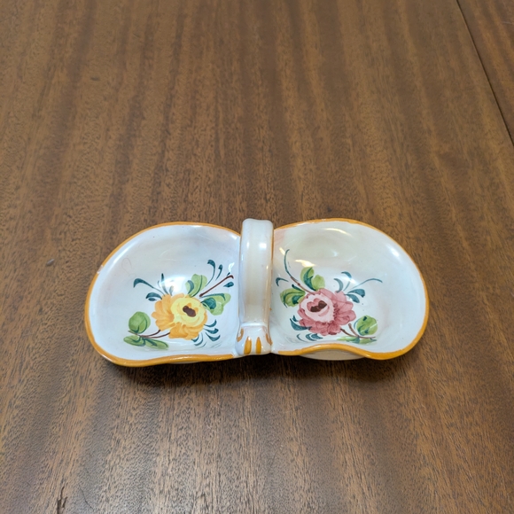 Italy Other - Floral Ceramic Double Dish